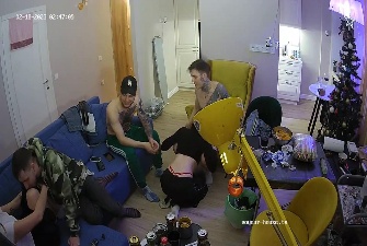 JGrim & Goanshee starting orgy by blowjob in livingroom, Feb18 23