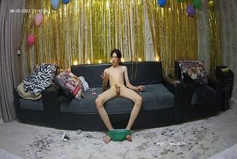 Deni naked and jerking in the livingroom 15 Aug 2023