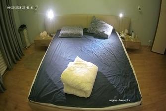 Trisha and Klaus finish livingroom sex in bed,Apr 22,2024