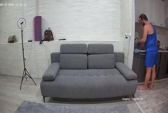 Persephone and Mr Art blowjob deepthroat in Living room 2024-08-12 cam 2