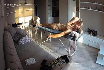 Flamy and Friend fun on massage table, 22 09 2024 cam 2