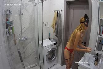 Masked Guests in Bathroom 2024-09-13