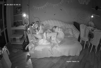 Flamy and friend after party sleep and guests blowjob in Living room 2024-10-30 cam 2